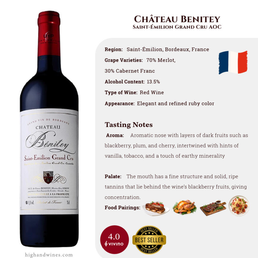 Château Benitey, Saint-Émilion Grand Cru AOC